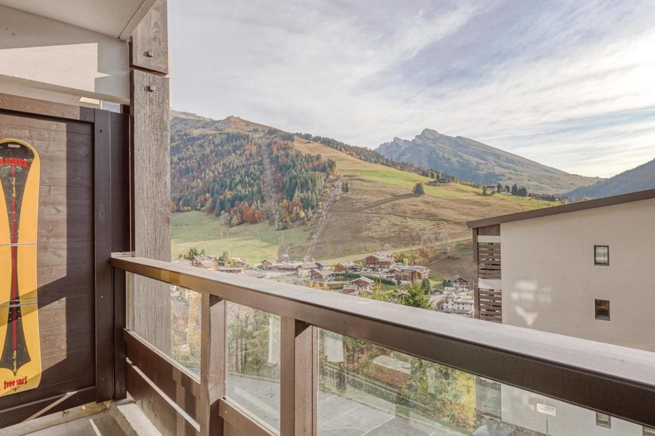 Sunny Studio With Balcony La Clusaz Exterior foto